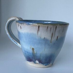Handcrafted handmade pottery Blue Ceramic Mug